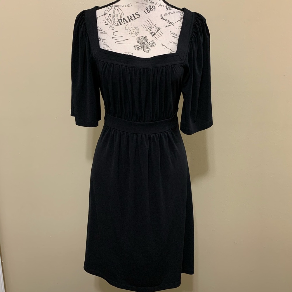 To The Max Black 3/4” Sleeve Medium Dress